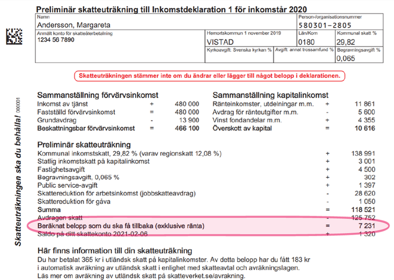 Deklarera 2021 | Skatteverket